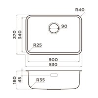 Кухонная мойка Omoikiri Omi 53-U/I-IN Ultra Mini (нержавеющая сталь) - Превью изображения №2 — Интернет-магазин samo.by