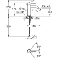 Смеситель Grohe Essence New 23590GN1 (холодный рассвет, матовый) - Превью изображения №2 — Интернет-магазин samo.by