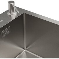 Кухонная мойка Roxen Simple 560220-60-V сатин/текстурная (с коландером и дозатором) - Превью изображения №3 — Интернет-магазин samo.by