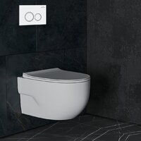 Унитаз подвесной Roxen Porto One Rimless 6 в 1 StounFix Dual Fresh 505547 (кнопка: белый глянец) - Превью изображения №8 — Интернет-магазин samo.by