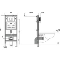 Унитаз подвесной Roxen Porto One Rimless 6 в 1 StounFix Dual Fresh 505547 (кнопка: белый глянец) - Превью изображения №19 — Интернет-магазин samo.by