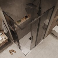 Душевой уголок Grossman Galaxy 100x80x195 300.K33.01.1080.21.10 (черный матовый/тонированное стекло) - Превью изображения №10 — Интернет-магазин samo.by