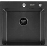 Кухонная мойка ARFEKA ECO AR мойка 500*500, коландер, дозатор BLACK - Превью изображения №4 — Интернет-магазин samo.by