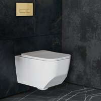 Унитаз подвесной Roxen Boro в комплекте с инсталляцией StounFix Dual Fresh 6 в 1 968081 (кнопка: брашированное золото) - Превью изображения №8 — Интернет-магазин samo.by