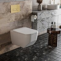 Унитаз подвесной Roxen Boro в комплекте с инсталляцией StounFix Dual Fresh 6 в 1 968081 (кнопка: брашированное золото) - Превью изображения №9 — Интернет-магазин samo.by