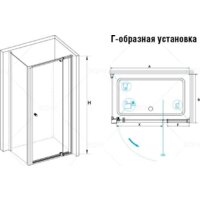 Душевой уголок RGW PA-32B (PA-02B + Z-050-1B) 41083200-014 100x100 (черный/прозрачное стекло) - Превью изображения №2 — Интернет-магазин samo.by