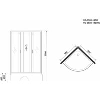 Душевая кабина Niagara NG-6508-14BKG 90x90x200 - Превью изображения №4 — Интернет-магазин samo.by