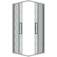 Душевой уголок Grossman Cosmo 80x80x195 300.K33.02.8080.10.02 (хром/шиншилла стекло) - Превью изображения №2 — Интернет-магазин samo.by