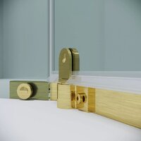 Душевой уголок Grossman Pragma 100x100x195 302.K33.03.1010.32.00 (золото сатин/прозрачное стекло) - Превью изображения №5 — Интернет-магазин samo.by