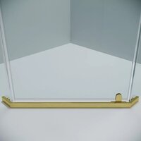 Душевой уголок Grossman Pragma 100x100x195 302.K33.03.1010.32.00 (золото сатин/прозрачное стекло) - Превью изображения №4 — Интернет-магазин samo.by