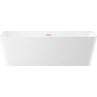 Wellsee DeSire 175,5x76 231503004 (отдельностоящая ванна белый глянец, экран, ножки, сифон-автомат золото)