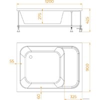 Душевой поддон RGW BC/L 90x120 - Превью изображения №6 — Интернет-магазин samo.by