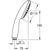 Душевая лейка Grohe Tempesta 27923003 - Превью изображения №5 — Интернет-магазин samo.by