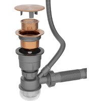 Кухонная мойка Roxen Uno 560210-54BR-GR бронза/текстурная PVD покрытие (с ролл-матом и дозатором) - Превью изображения №16 — Интернет-магазин samo.by