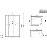 Душевая кабина Niagara NG-33084-14R 100x80 (матовое стекло) - Превью изображения №4 — Интернет-магазин samo.by