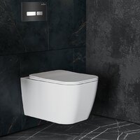 Унитаз подвесной Roxen Cube One Rimless 6 в 1 StounFix Dual Fresh 646038 (чёрное стекло) - Превью изображения №13 — Интернет-магазин samo.by