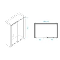Душевая дверь RGW PA-14W 41081415-15 150 (белый/прозрачное стекло) - Превью изображения №4 — Интернет-магазин samo.by