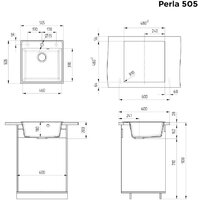 Кухонная мойка MAUNFELD Perla 505 MFQS-505LBG - Превью изображения №3 — Интернет-магазин samo.by