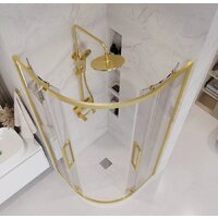 Душевой уголок Grossman Cosmo 90x90x195 301.K33.02.9090.32.00 (золото сатин/прозрачное стекло) - Превью изображения №10 — Интернет-магазин samo.by