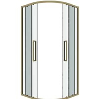 Душевой уголок Grossman Cosmo 90x90x195 301.K33.02.9090.32.00 (золото сатин/прозрачное стекло) - Превью изображения №2 — Интернет-магазин samo.by
