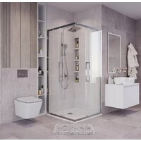 Душевой уголок Grossman Cosmo 80x80x195 300.K33.02.8080.10.00 (хром/прозрачное стекло) - Превью изображения №7 — Интернет-магазин samo.by
