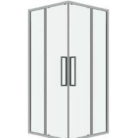 Grossman Cosmo 80x80x195 300.K33.02.8080.10.00 (хром/прозрачное стекло)