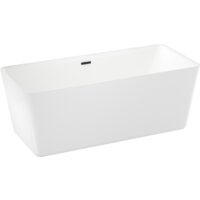Ванна Wellsee DeSire 175,5x76 231503003 (отдельностоящая ванна белый глянец, экран, ножки, сифон-автомат матовый черный) - Превью изображения №2 — Интернет-магазин samo.by