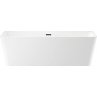 Wellsee DeSire 175,5x76 231503003 (отдельностоящая ванна белый глянец, экран, ножки, сифон-автомат матовый черный)