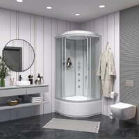 Душевая кабина Niagara NG-2307-14G 80x80x215 (матовое стекло) - Превью изображения №2 — Интернет-магазин samo.by