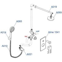 Душевая система  Wasserkraft A16069 - Превью изображения №7 — Интернет-магазин samo.by