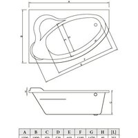 Ванна Bonito Home Rosa 150x100R (с ножками) - Превью изображения №3 — Интернет-магазин samo.by