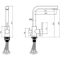 Смеситель Grocenberg GB40551 (графит) - Превью изображения №4 — Интернет-магазин samo.by