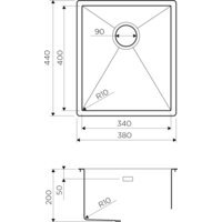 Кухонная мойка Omoikiri Taki 38-U/IF-GM 4973106 (вороненая сталь) - Превью изображения №4 — Интернет-магазин samo.by