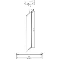 Душевая стенка Grossman Style 80x195 200.K33.05.80.21.00 (черный матовый, стекло прозрачное) - Превью изображения №12 — Интернет-магазин samo.by