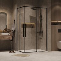 Душевой уголок Grossman Galaxy 100x80x195 300.K33.01.1080.42.00 (графит сатин/прозрачное стекло) - Превью изображения №3 — Интернет-магазин samo.by