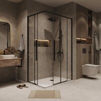 Душевой уголок Grossman Galaxy 100x80x195 300.K33.01.1080.42.00 (графит сатин/прозрачное стекло) - Превью изображения №4 — Интернет-магазин samo.by