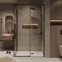 Душевой уголок Grossman Galaxy 100x80x195 300.K33.01.1080.42.00 (графит сатин/прозрачное стекло) - Превью изображения №5 — Интернет-магазин samo.by