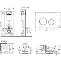 Унитаз подвесной Lavinia Boho Relfix Biore Rimless 6 в 1 77040108 (черное стекло) - Превью изображения №2 — Интернет-магазин samo.by