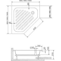 Душевой поддон RGW BТ/CL-S 16180588-51 80x80 - Превью изображения №2 — Интернет-магазин samo.by