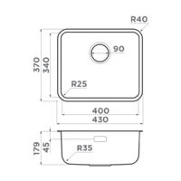 Кухонная мойка Omoikiri Omi 43-U/I-LG Ultra Mini (светлое золото) - Превью изображения №2 — Интернет-магазин samo.by