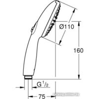 Душевая лейка Grohe Tempesta 27597003 - Превью изображения №6 — Интернет-магазин samo.by
