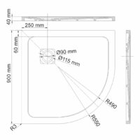 Душевой поддон Wasserkraft Neime 19T01 - Превью изображения №2 — Интернет-магазин samo.by