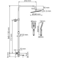 Душевая система  Wasserkraft A199.259.201.BG Thermo - Превью изображения №3 — Интернет-магазин samo.by