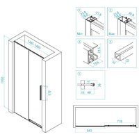 Стеклянная шторка для ванны RGW Stilvoll SV-12B 32321214-14 (черный/прозрачный) - Превью изображения №3 — Интернет-магазин samo.by