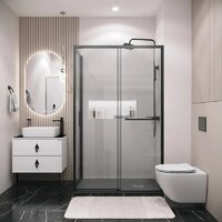 Душевая стенка Grossman Style 80x195 200.K33.05.80.21.02 (черный матовый/стекло шиншилла) - Превью изображения №4 — Интернет-магазин samo.by