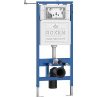 Унитаз подвесной Roxen Simple compact в комплекте с инсталляцией StounFix Dual Fresh 6 в 1 968084 (кнопка: брашированное золото) - Превью изображения №3 — Интернет-магазин samo.by