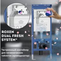 Унитаз подвесной Roxen Martin в комплекте с инсталляцией StounFix Dual Fresh 6 в 1 968504 (кнопка: пастель бежевый) - Превью изображения №10 — Интернет-магазин samo.by