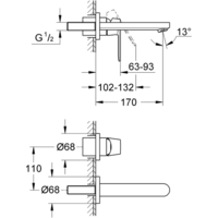 Смеситель Grohe Eurosmart Cosmopolitan 19381000 - Превью изображения №2 — Интернет-магазин samo.by