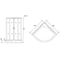 Душевая кабина Niagara NG-6002-01 100x100x210 (прозрачное стекло) - Превью изображения №2 — Интернет-магазин samo.by