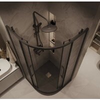 Душевой уголок Grossman Cosmo 90x90x195 301.K33.02.9090.21.02 (черный матовый/шиншилла стекло) - Превью изображения №10 — Интернет-магазин samo.by